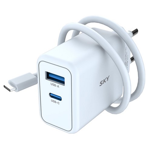 스카이 필 GaN 25W 초고속 충전기 + USB C to C 40W 충전 케이블