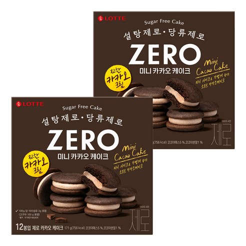 롯데제로 카카오 케이크 12p