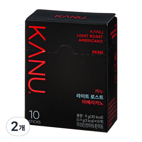 카누 라이트 로스트 아메리카노 미니 원두커피믹스, 900mg, 10개입, 2개