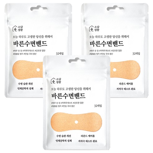 소담생활 바른수면밴드 32p, 3개