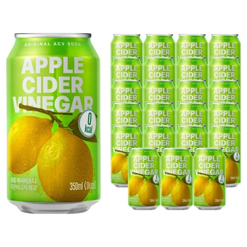 클룹 애사비소다 레몬비니거 제로 탄산음료, 350ml, 24개