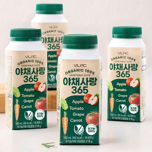 비락 유기가공식품 인증 야채사랑 365 주스