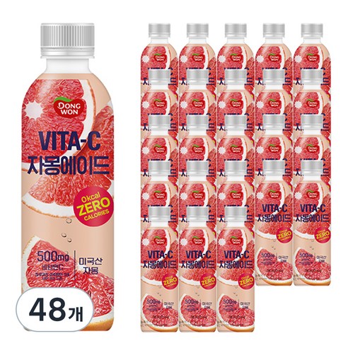 동원 비타C 자몽에이드 음료, 500ml, 48개