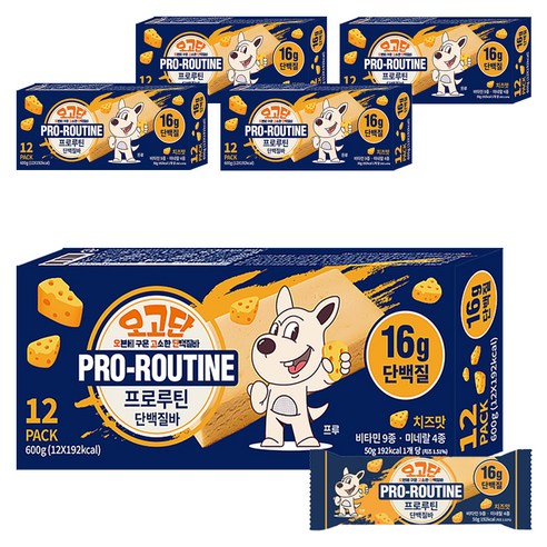 프로루틴 오고단 오븐에 구운 단백질바 치즈맛 12p