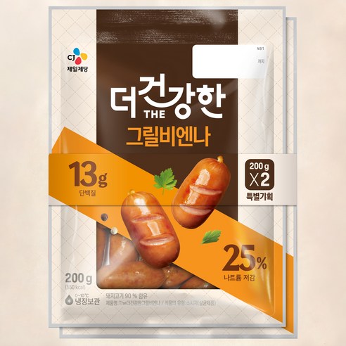 [로켓프레시] 더건강한 그릴비엔나, 200g, 2개