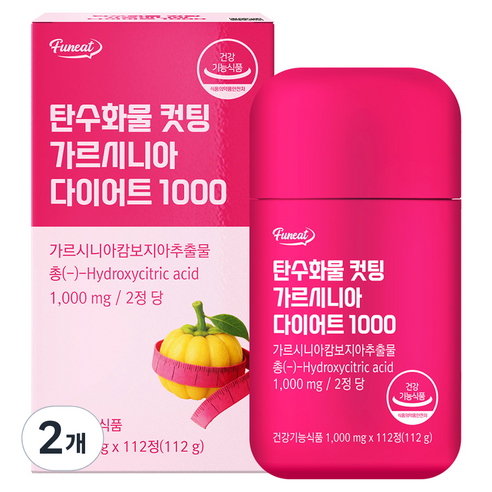 퍼니트 탄수화물 컷팅 가르시니아 다이어트 1000, 112정, 2개