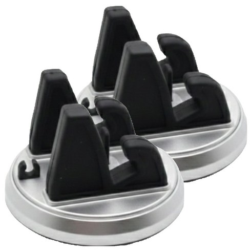 훈스토어 360도 회전 차량용 휴대폰 거치대 HS-CDM001, 플라스틱 실버, 2개