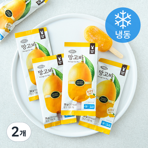 [로켓프레시] 프룻바 망고바 (냉동), 35g, 2개, 5개입