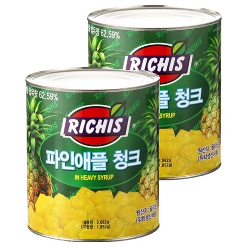 리치스 파인애플 청크 통조림