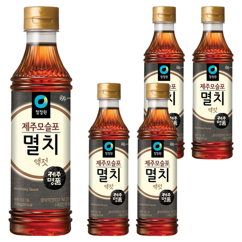 청정원 제주모슬포 멸치액젓, 750g, 5개