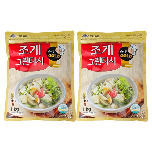 두원식품 조개 그린다시, 1kg, 2개