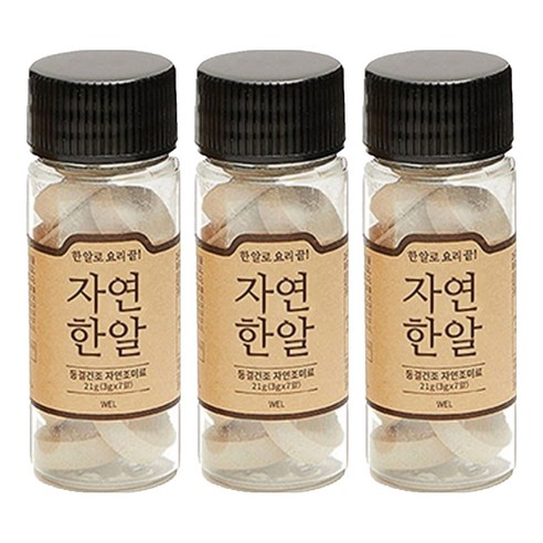 자연한알 휴대용 코인육수, 21g, 3개