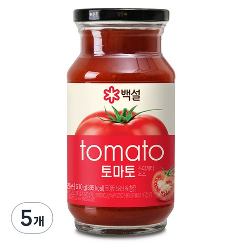 토마토스파게티소스610g/백설-, 610g, 5개