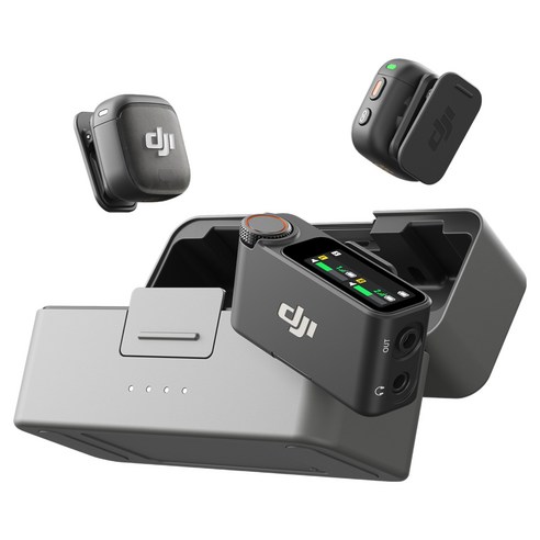 DJI Mic 3 2 TX + 1 RX + 충전 케이스 세트, DMT03(송신기) + DMR03(수신기) + DMC03(충전케이스), 혼합색상