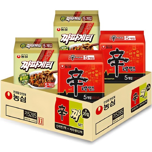 농심 신라면 10개 120g  + 짜파게티 10개 140g 세트