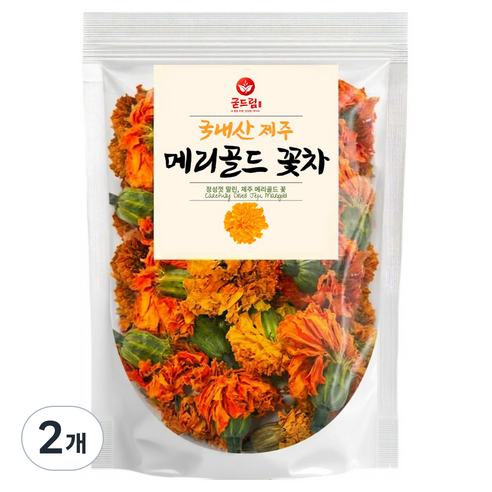 굳드림 국내산 제주 메리골드 꽃차, 90g, 2개, 1개입