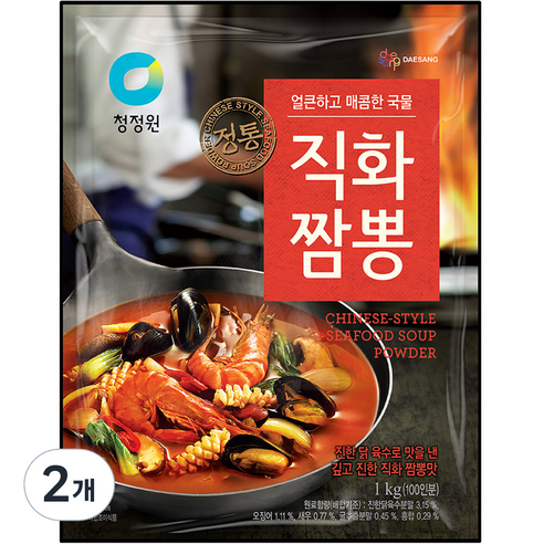 청정원 정통 직화짬뽕 분말, 1kg, 2개