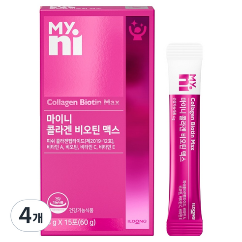 마이니 콜라겐 비오틴 맥스 15p, 60g, 4개