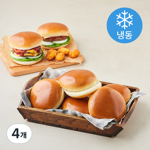 [로켓프레시] 프랭크버거 브리오슈 버거번 (냉동), 68g, 4개, 8개입