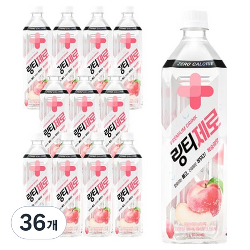 링티 링티제로 복숭아맛, 36개, 1L