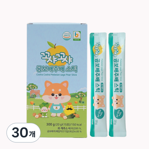 꼬샤꼬샤 곰보배추배 스틱, 20g, 450개
