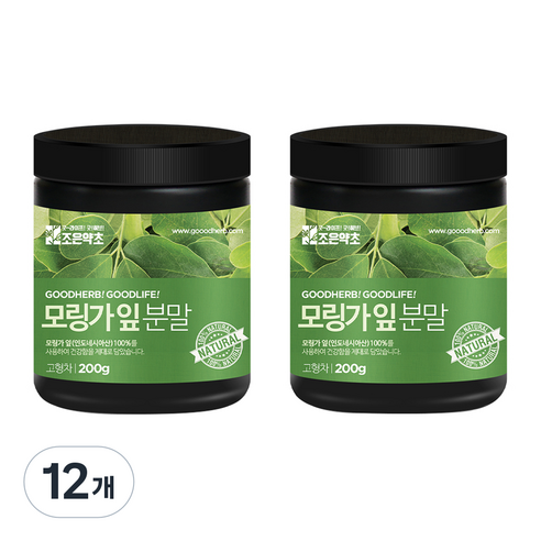 조은약초 프리미엄 모링가 잎가루, 200g, 12개