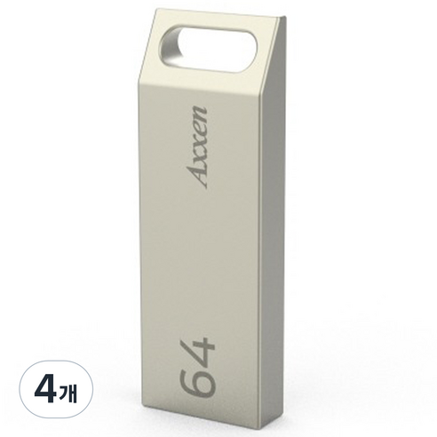 액센 메탈블럭형 USB 메모리 U26, 64GB, 4개