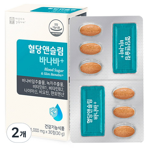 애플트리김약사네 혈당앤슬림 바나바+ 30g, 30정, 2개