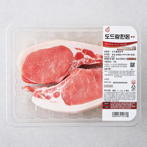 [로켓프레시] 도드람한돈 1등급 등심 삼겹살 돈마호크팩 1등급 스테이크용 (냉장)