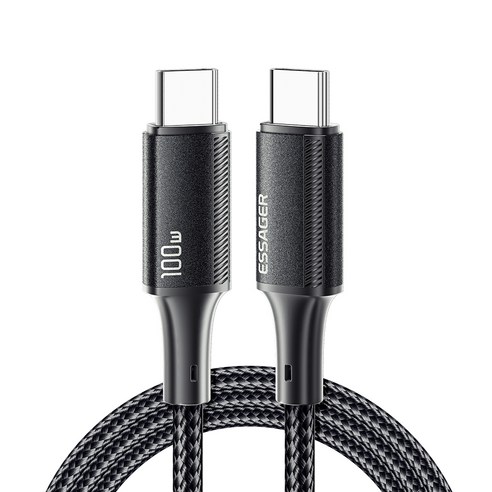 에세이저 C타입-C타입 PD 100W 초고속충전케이블 ES-X45, 다크그레이, 1개, 3m