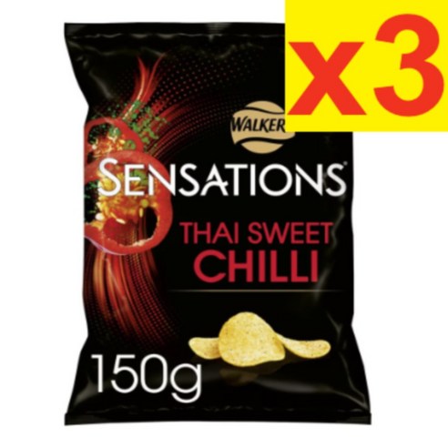 150G 3개 워커스 센세이션 타이 스윗칠리 감자칩 Walkers Sensations