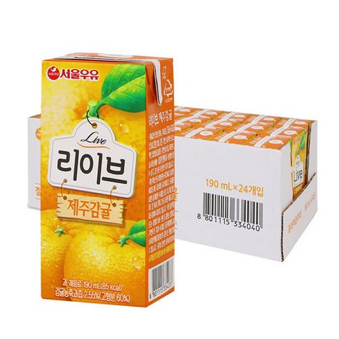 서울우유 리이브 제주감귤 주스