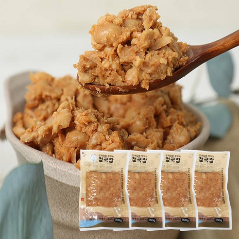[우체국쇼핑] 오색담은 구수한 청국장 150g x 4개 150g×4개
