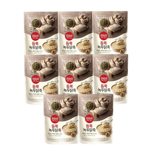 CJ 햇반 듬뿍 녹두닭죽, 420g, 8개