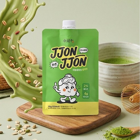유화당 저당 식사대용 콜라겐 쫀쫀 곡물쉐이크 말차맛