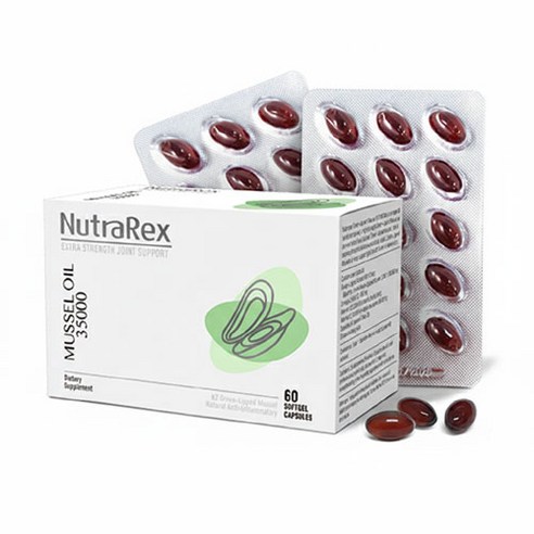 뉴질랜드 뉴트라렉스 초록입홍합오일 그린머슬 35000mg, 1박스, 60정