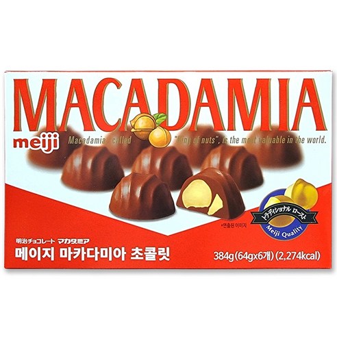 메이지 마카다미아 초콜릿, 384g, 1개