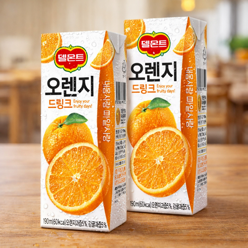 [메리박스]팩주스 세트 델몬트 드링크팩 오렌지