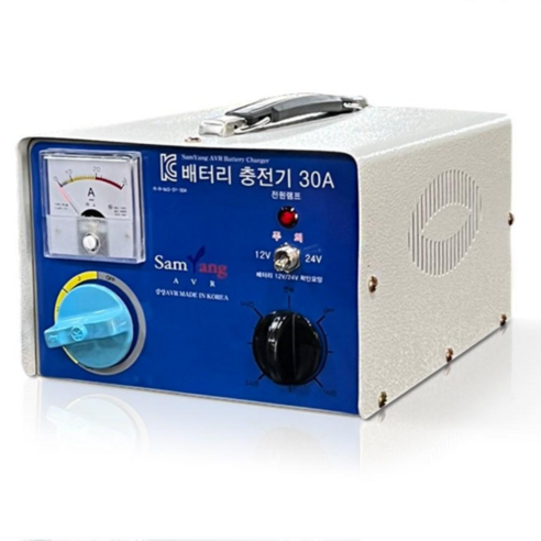 삼양에이브이알 30A 차량용 배터리 충전기 12V 24V겸용 SY-30A, 1개, 110cm