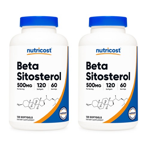 뉴트리코스트 베타 시토스테롤 250mg 소프트젤 120정 2병, 120정, 2개
