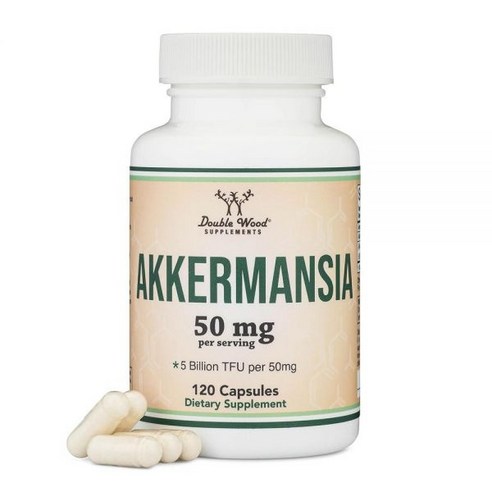Akkermansia 프로바이오틱 및 포스트바이오틱(GLP-1 생산 증가) 120캡슐, 1회 제공량당 50mg (타사 테스트, 50억 TFU로 타사 그램당 500억 CFU)