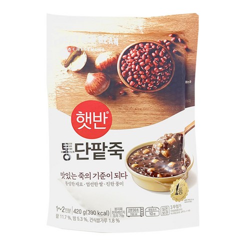 햇반통단팥죽 420G씨제이제일제당(주), 420g, 1개