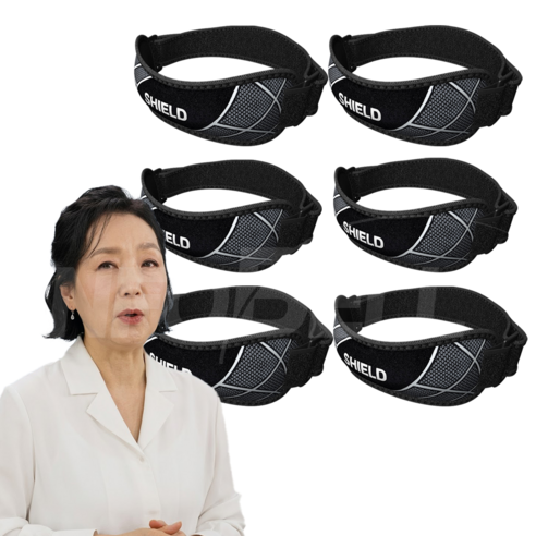 [인포벨 홈쇼핑] 장미화 백세지켜 무릎짱짱 무릎 근육 보호 남성 여성 등산 운동 런닝 부모님 어르신 슬개건 관절 보호대, 6개