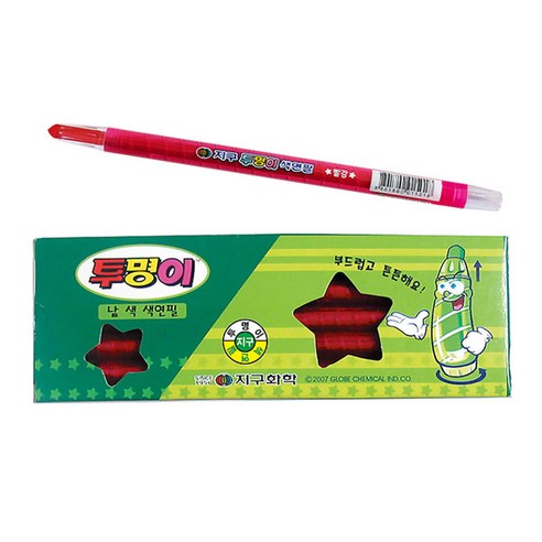 지구화학 투명이 낱색 색연필 빨강 12입, 5개