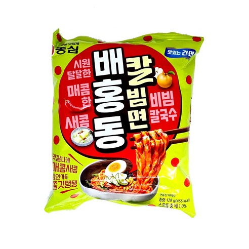 농심 배홍동 칼빔면 봉지 128g 30개