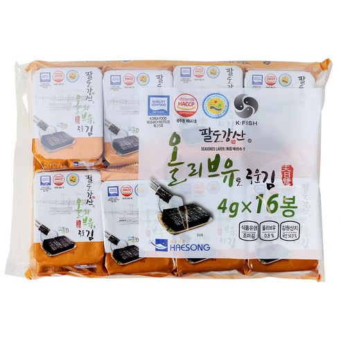팔도강산 올리브유로구운김(16입)