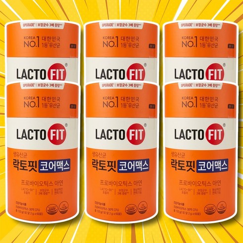 락토핏 종근당건강 생유산균 코어맥스, 120g, 6박스