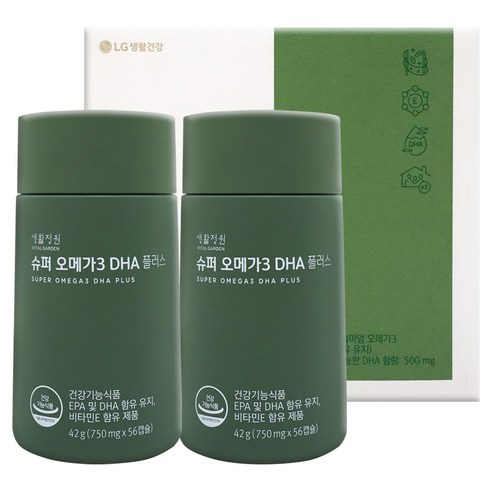생활정원 슈퍼 오메가3 DHA 플러스 대용량 기획 세트