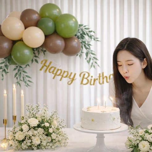 모아룸 풍선 가랜드 생일 파티 이벤트 장식 세트, 1세트, 해피 004(19pcs)