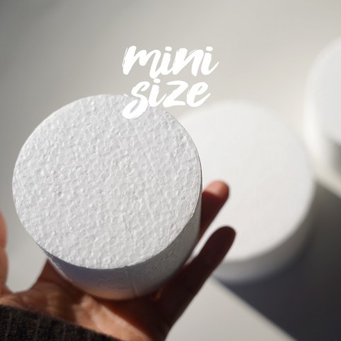 원형스티로폼 공예용 지름10cm 미니케이크사이즈 클레이케이크 주문제작가능, 10cnx7cm